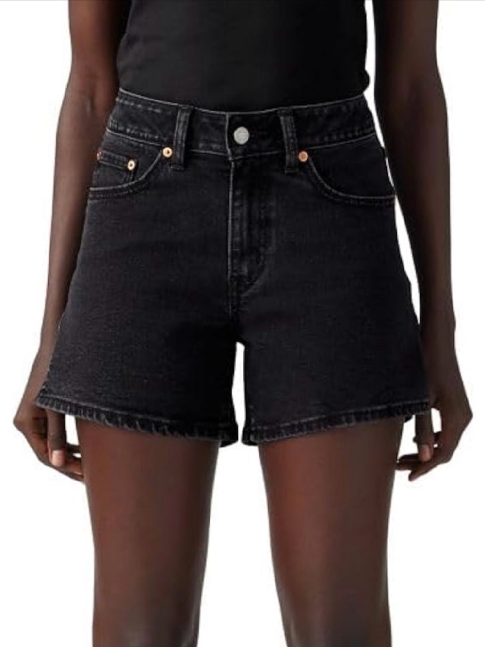 Levi’s A-Line High-Rise Black Denim Women's Shorts